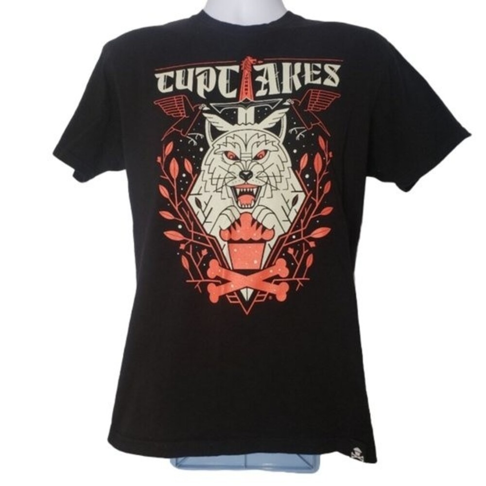JOHNNY CUPCAKES GAME OF THRONES WOLF 2017 BLACK T SHIRT SIZE MEDIUM